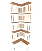 Karanfil Köşe Kitaplık | 90 x 90 cm - Görsel 3