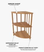 Manolya Köşe Kitaplık | 44 x 44 cm - Görsel 5