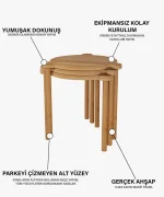 Orla Zigon Sehpa | 44 x 44 cm - Görsel 5