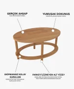 Leylak Orta Sehpa | 86 x 52 cm - Görsel 5