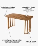 Lume Yemek Masası | 140 x 80 cm - Görsel 5