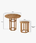 Cove Yemek Masası | 80x80 cm - Görsel 3